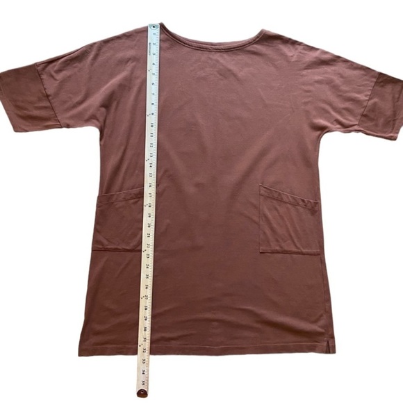 Eileen Fisher Harvest Orange Organic Cotton Stretch Long Tunic - Picture 3 of 11